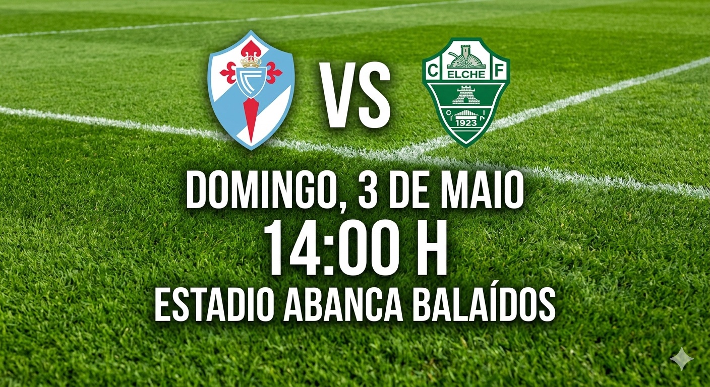 O Celta recibe ao Elche en Balaídos coa necesidade de sumar 3 puntos
