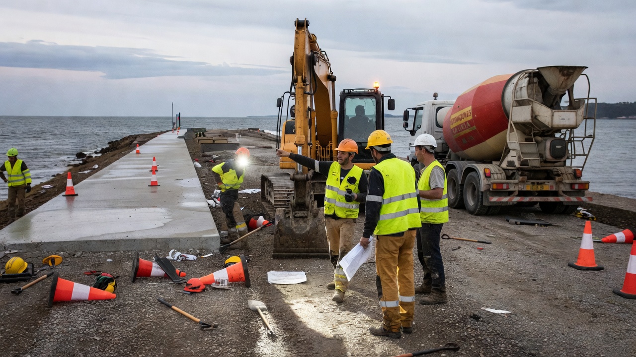 A obra da conexión entre O Paraíso e O Seixo aínda non estará rematada no tramo do paseo da ría do Burgo