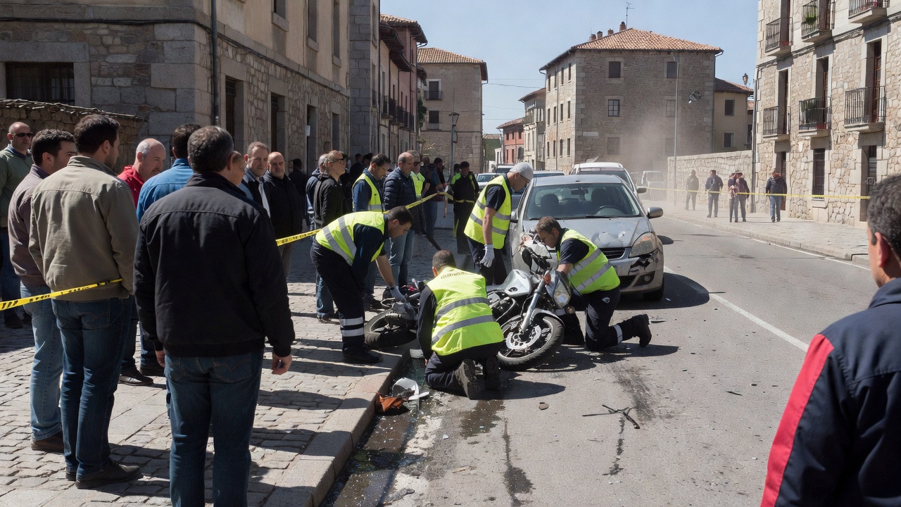 Morre un motorista de 31 anos tras colidir cun turismo no centro de Verín na provincia de Ourense