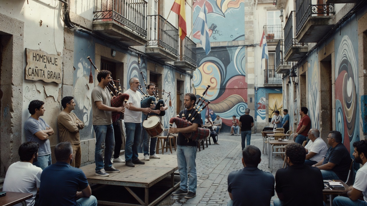 a coruña — O barrio da Gaiteira homenaxea a Cañita Brava con placa conmemorativa e actuacións musicais