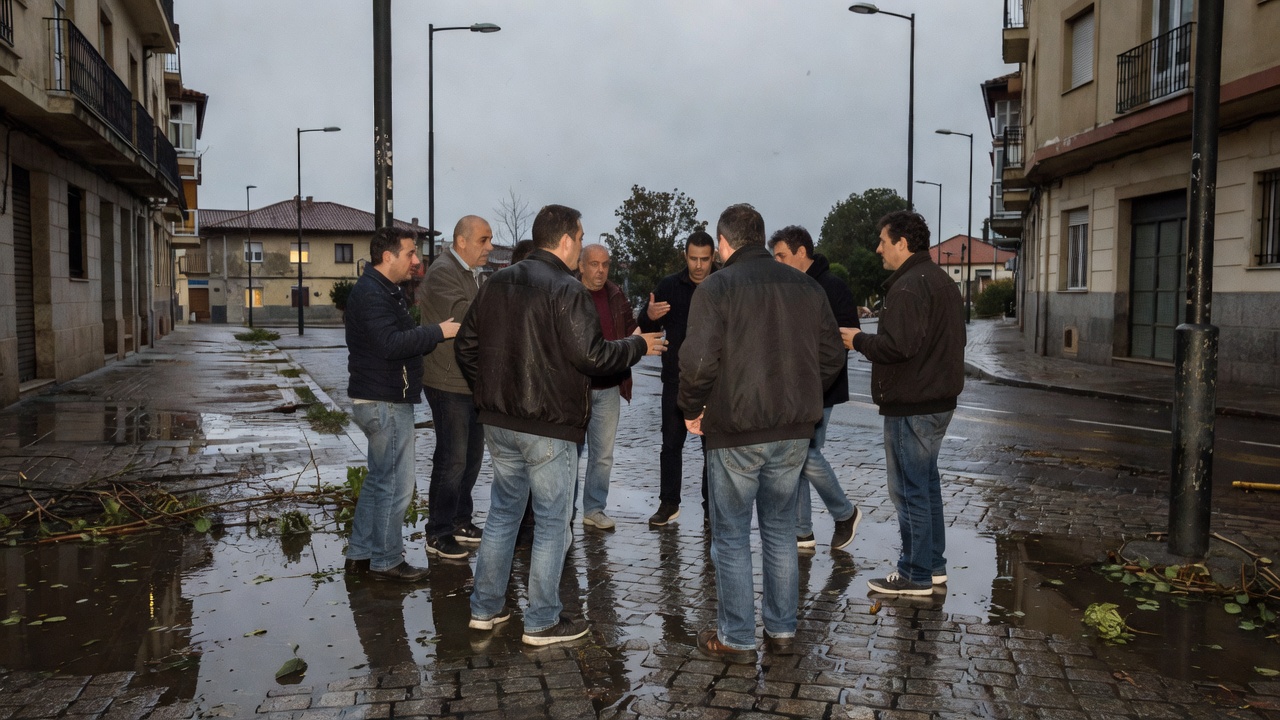 Veciños denuncian falta de alumeado público tras tormenta nocturna en Lugo