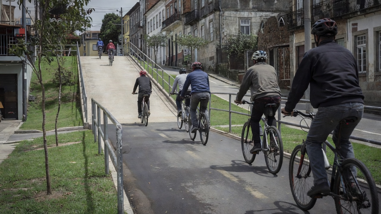 As rampas salvan un desnivel do 10 % nun tramo de 200 metros, propoñendo continuidade para o carril bici ata o Casco Vello
