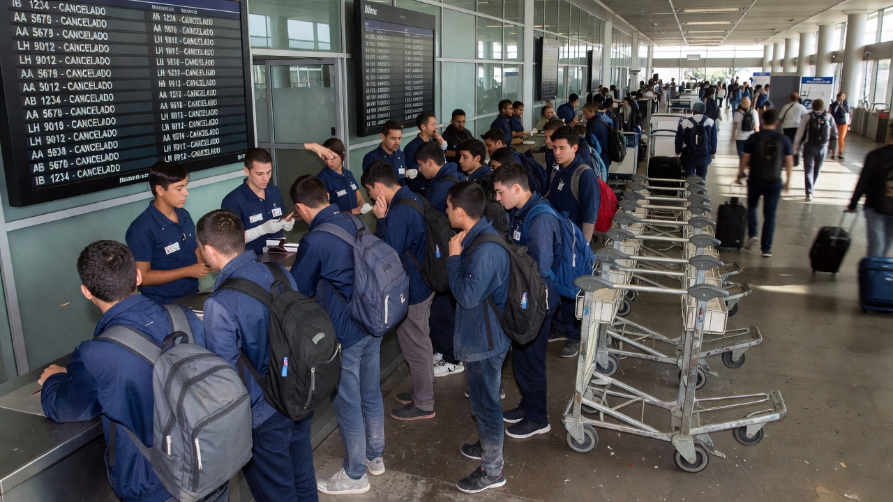Estudantes do programa Vigo en Inglés xa están rumbo a Londres tras cancelación de voo en Madrid