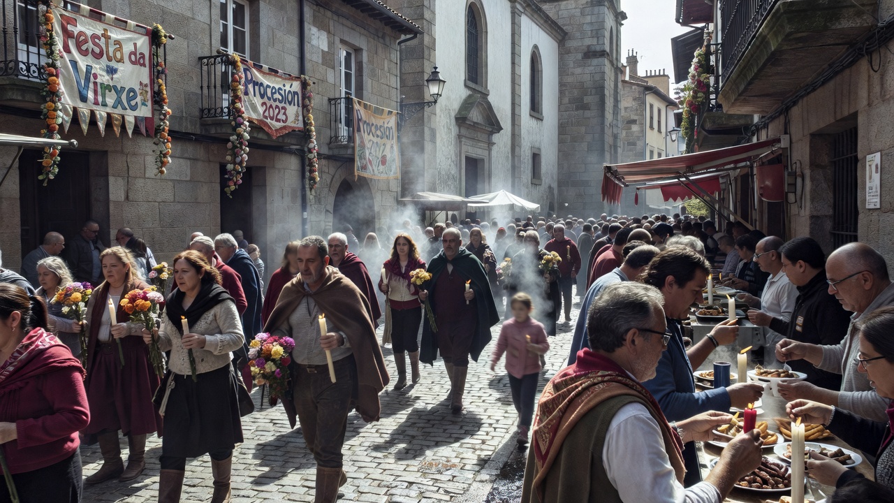 Festas solemnes en Baños de Molgas no día grande de Os Milagros ceiban milleiros de devotos hoxe