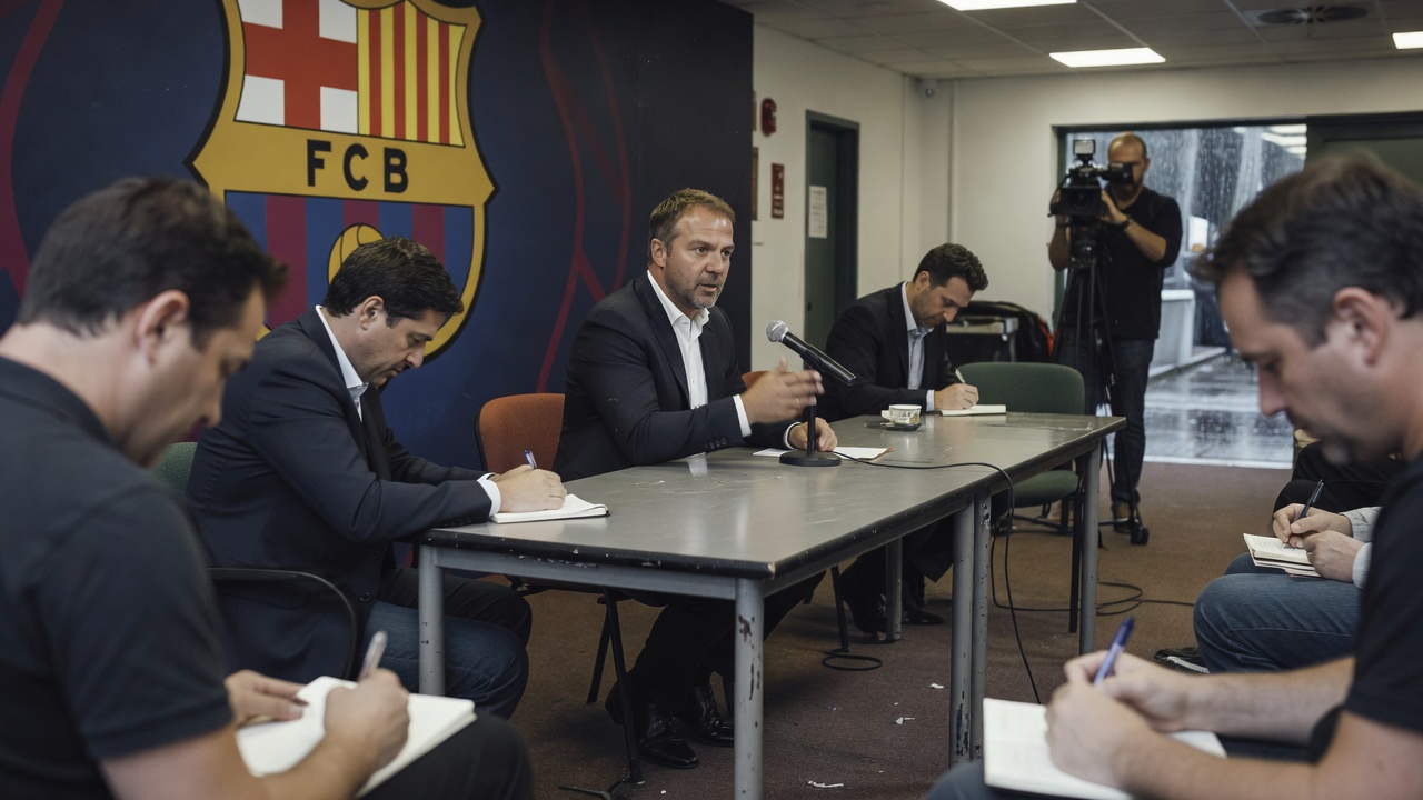 Hansi Flick afirma que Gabriel Jesus “encaja” no estilo do Barça e que non esperan máis fichaxes