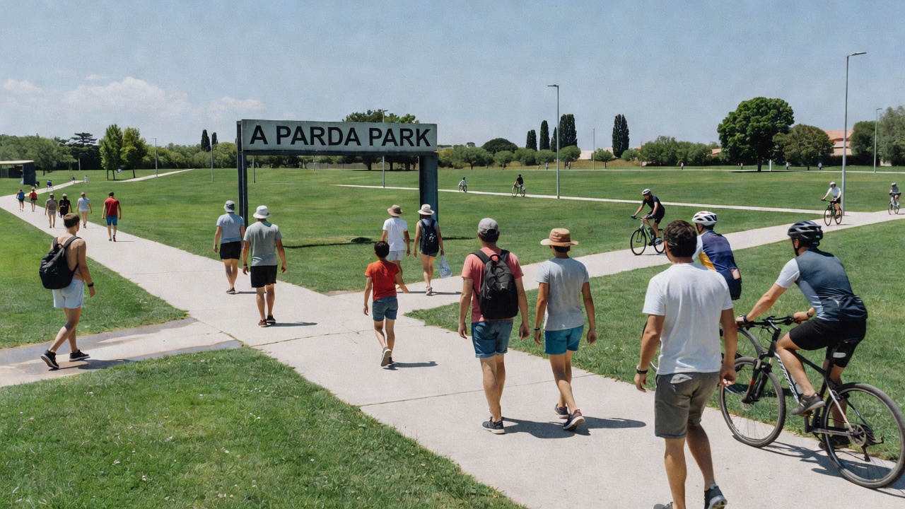 Lucen ás 34.650 m² do parque de A Parda co novo acceso Norte e pradeiras verdes