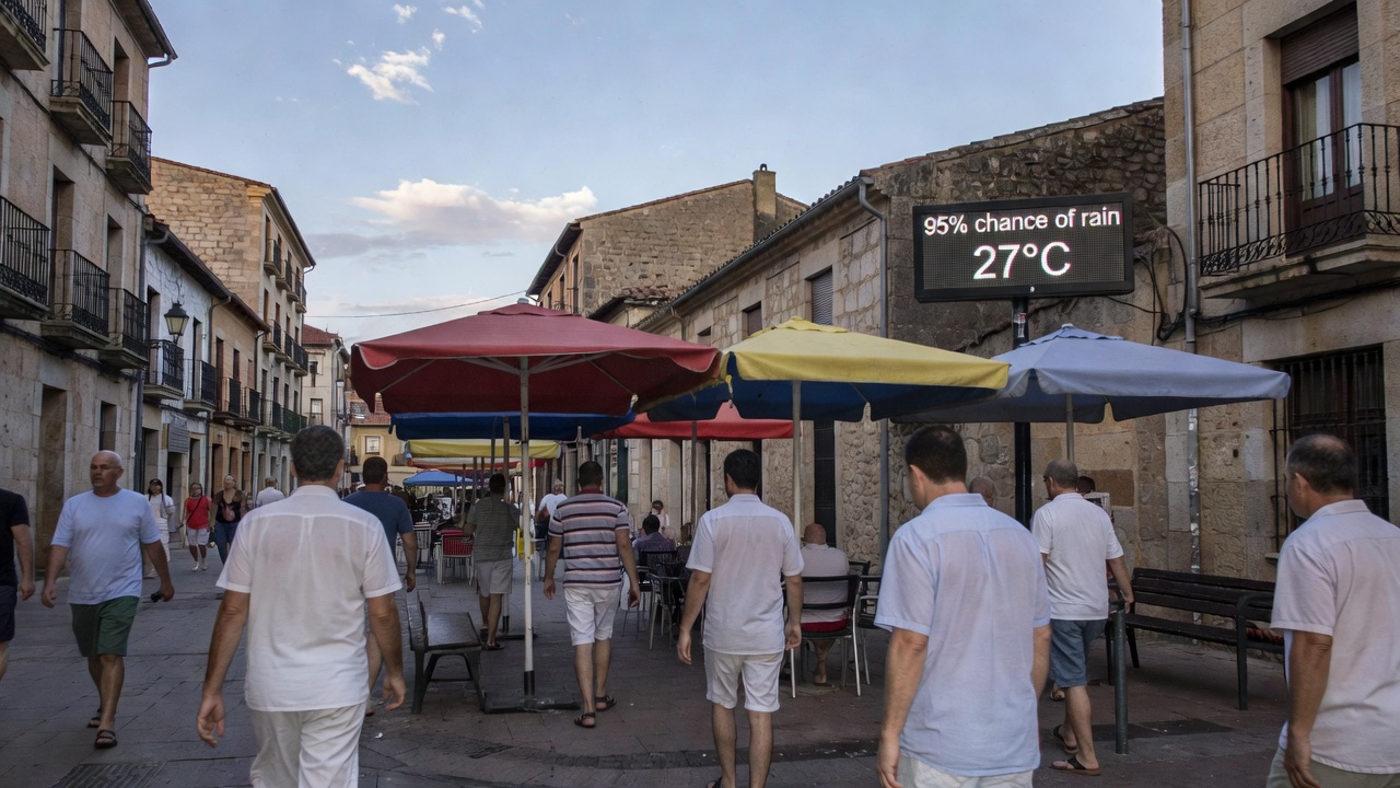 MeteoGalicia pronostica 95 % de probabilidade de choiva en Ourense hoxe, con máxima de 27 °C