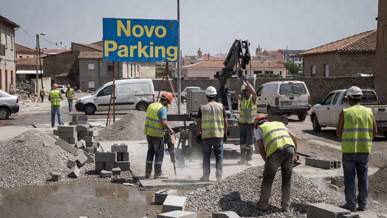 Novo parking gratuito con 125 prazas progresa en A Parda dirixido polo alcalde Lores