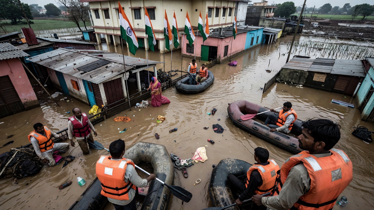 Número provisional de falecidos por inundacións Himalaias sobe a 1.280 mentres desaparecidos alcanzan 5.624