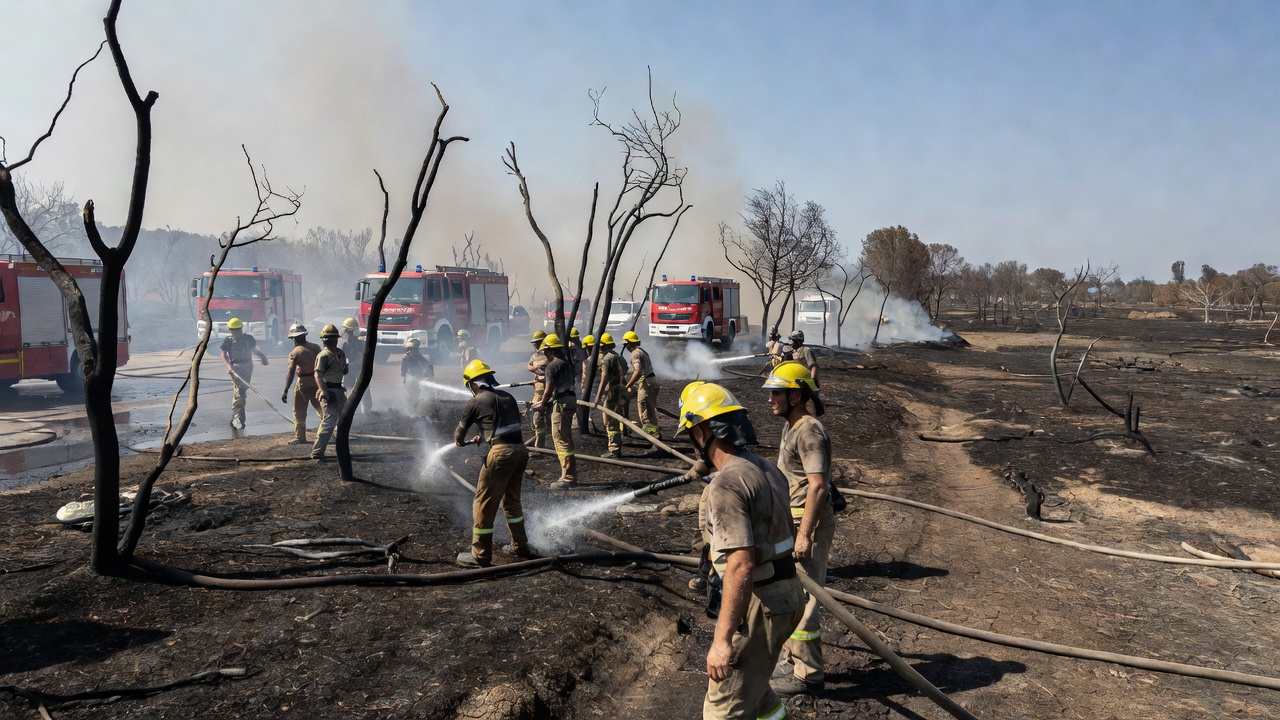 O incendio en Baltar alcanza xa as 120 hectáreas e mantense controlado