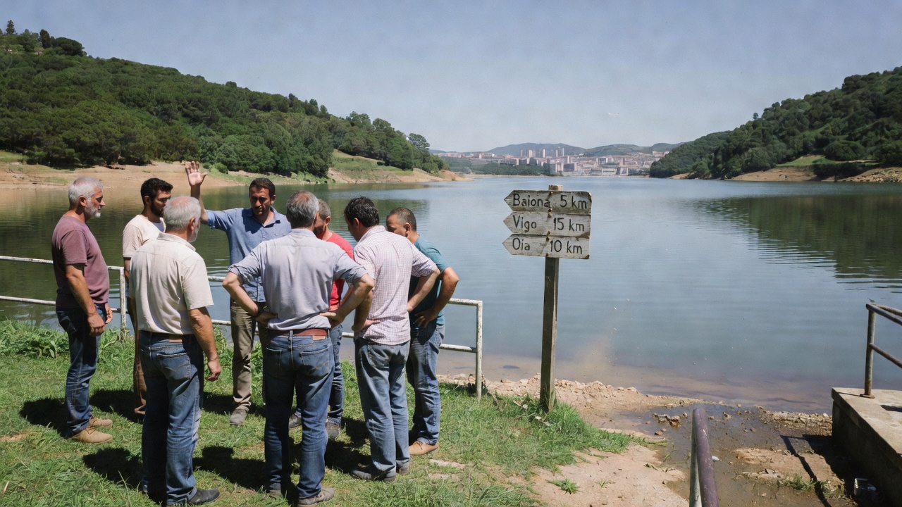 Veciños de Baiona aseguran que poderían quedarse sen auga se Vigo deixase de subministrar desde Eiras mañá