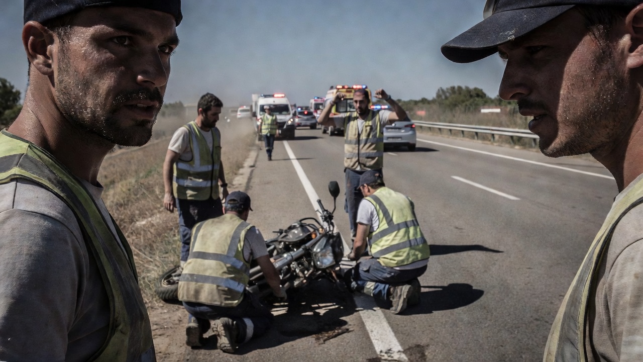 Falecemento dun motorista na N-120 a altura de Ourense tras saírse da vía ás 11:05h