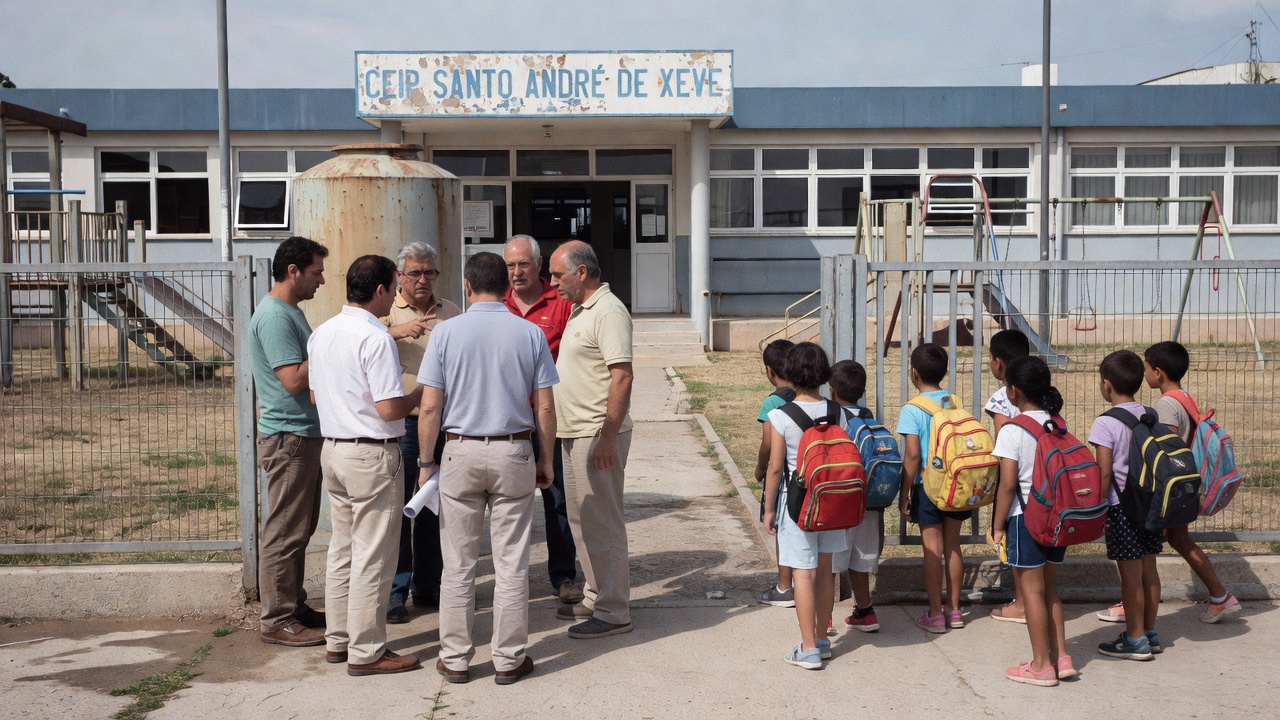 Unanimidad no pleno de Pontevedra para levar auga ao CEIP Santo André de Xeve tras caso de 2 anos sen subministración